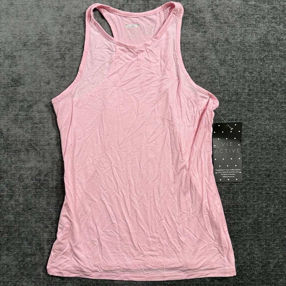 Vie Active Tamara Tank Blush‎ Women's Size XS Pink Ultra-Flow Activewear Top NWT